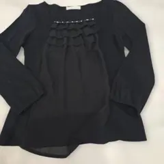 anysis　フリル付き黒長袖トップス　サイズ２　美品