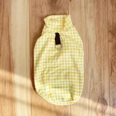 【犬猫服】カラフルチェック　2XL　黄色YELLOW　春夏秋冬　おでかけ　お散歩