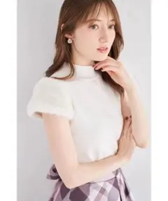 tocco closet ファースリーブ切り替えニットプルオーバーのサムネイル