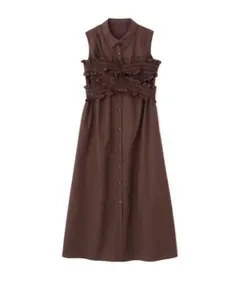 ギャザービスチェシャツワンピース