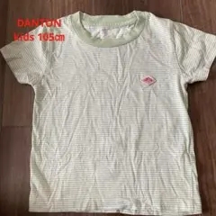 105㎝　DANTON ボーダー Tシャツ ライトグリーンのサムネイル