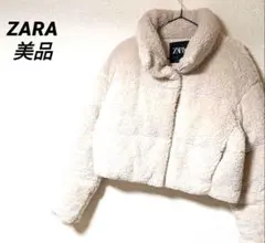 ZARA オーバーサイズ フェイクボア シャツジャケット - メルカリ