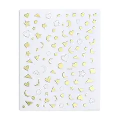 NT1113 ネイルシール 金色 ゴールド ハート 星 ポップ 韓国ネイル 月