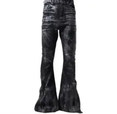 00s Archive Leather Flare Pants lgb - メルカリ