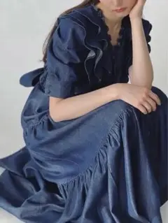新品未使用✨SNIDEL 新木優子 デニム ワンピース ペチコート付 マキシ丈 SNIDEL - snidel 新木優子 sweet コラボ ワンピース デニム 0