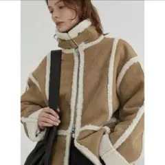 完売商品 Fano Studios ムートンコート ダッフルコート Fano Studios】Horn buckle fur duffle coat FD20W237