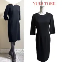YUKI TORII ユキトリイ　ブラックフォーマルワンピース 黒　9 冠婚葬祭のサムネイル