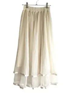 ディーホリック チュールスカート　ロングスカート　フレアスカート　レース　ゴム