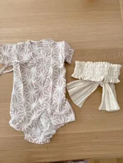 petit main 甚平 80サイズ ピンク系