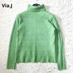 【極美品】CANAL JEAN Via.J リブニット タートルネック セーター