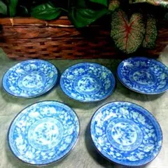 未使用品　有田焼　永泉窯　花柄　小皿　5枚セット