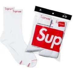 【新品未使用】Supreme Hanes ソックスホワイト1足