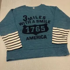 ストライプ袖トレーナー 110cm