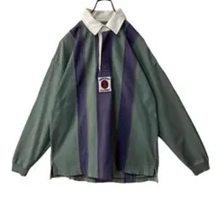 【GAP】90s オールドギャップ ラガーシャツ ストライプ アースカラー