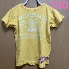 デニムアンドダンガリー　半袖　Tシャツ　ワッペン　プリント　黄色