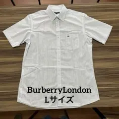 【BURBERRY LONDON】 半袖シャツ ストライプ　 L