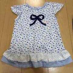 【美品】ミキハウス花柄チュニックとスパッツセット