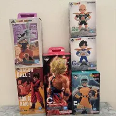 一番くじ　ドラゴンボール　孫悟空、孫悟飯、クリリン、ブルマ、悟空VSフリーザ