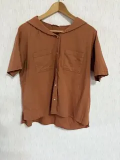 【値下げ中♪】eheka sopoオレンジ 半袖シャツのサムネイル