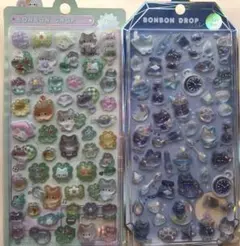 ボンボンドロップシールBONBONDROPシャーベットよるねこ ねこクローバー