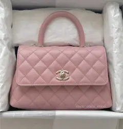 10/5まで限定価格☺︎【未使用に近い】CHANEL ココハンドル24㎝ シャネル ココハンドル24 XS キャビアスキン ホワイトの買取価格