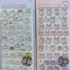 ちいかわ 立体シール　2枚セット モモンガ＆古本屋　輸入品