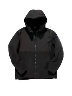 ボアフード付きブラックジャケット