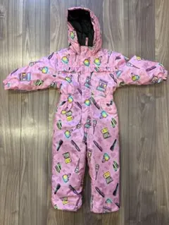 【使用回数1回のみ】子ども用ピンクスキーウェア