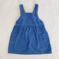 PETIT BATEAU プチバトー ジャンパースカート　デニム　24m86cm