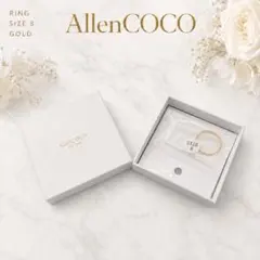 【16号相当】AllenCOCO アレンココ リング ゴールド 箱付き