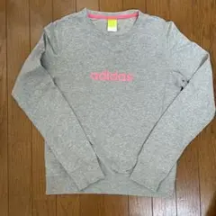 レディース トップス トレーナー 薄手 adidas アディダス グレー Mのサムネイル