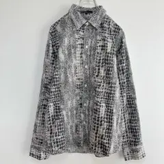 【The Bay's Garden】 シャツ 柄シャツ パイソン 総柄 古着