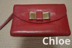クロエ　三つ折り財布　財布　ミニ財布　chloe　赤のサムネイル