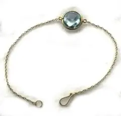 【美品】GEM PALACE ジェムパレス ブルートパーズ ブレスレット K18のサムネイル