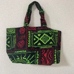 アフリカ布　トートバッグ　ランチバッグ