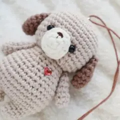 あ*ん様 いなりのあみぐるみ コットン いぬ 手のひらサイズ オーガニックコット