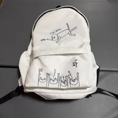 猫柄 リュックサック ホワイト