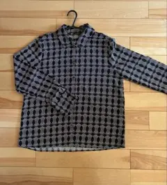 ZARA 幾何学模様 長袖シャツ Lサイズ　美品