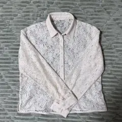 GU ホワイトレースシャツ Mサイズ