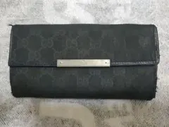 GUCCI ブラック 長財布 キャンバス