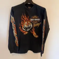 L HARLEY-DAVIDSON 長袖Tシャツ 虎 ファイヤーパターンのサムネイル
