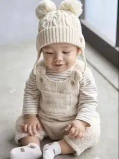 プティマイン クマサロペ モコモコロンパース