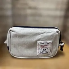 NEKO KAN 猫刺繍ポーチ ベージュ