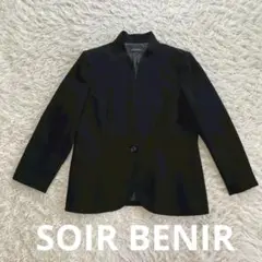 SOIR BENIR ブラック ノーカラージャケット 13