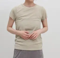 SELECT MOCA ベーシックパイル地Tシャツ S グレイッシュベージュのサムネイル