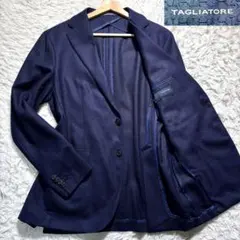 【美品】TAGLIATORE テーラードジャケット　ウール　50 紺　イタリアのサムネイル