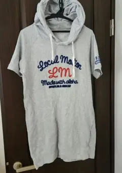 Local Motion 半袖 パーカーワンピ グレー