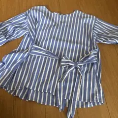 ストライプ　シャツ　リボン　LLのサムネイル