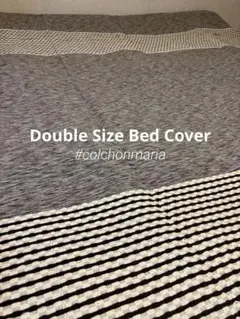 ダブル クイーン ベッドカバー メキシコミトラ織 手織り 綿100 ハンドメイド