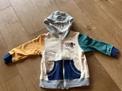 DOUBLE.B ミキハウス パーカー 90サイズ フード付き 配色デザイン